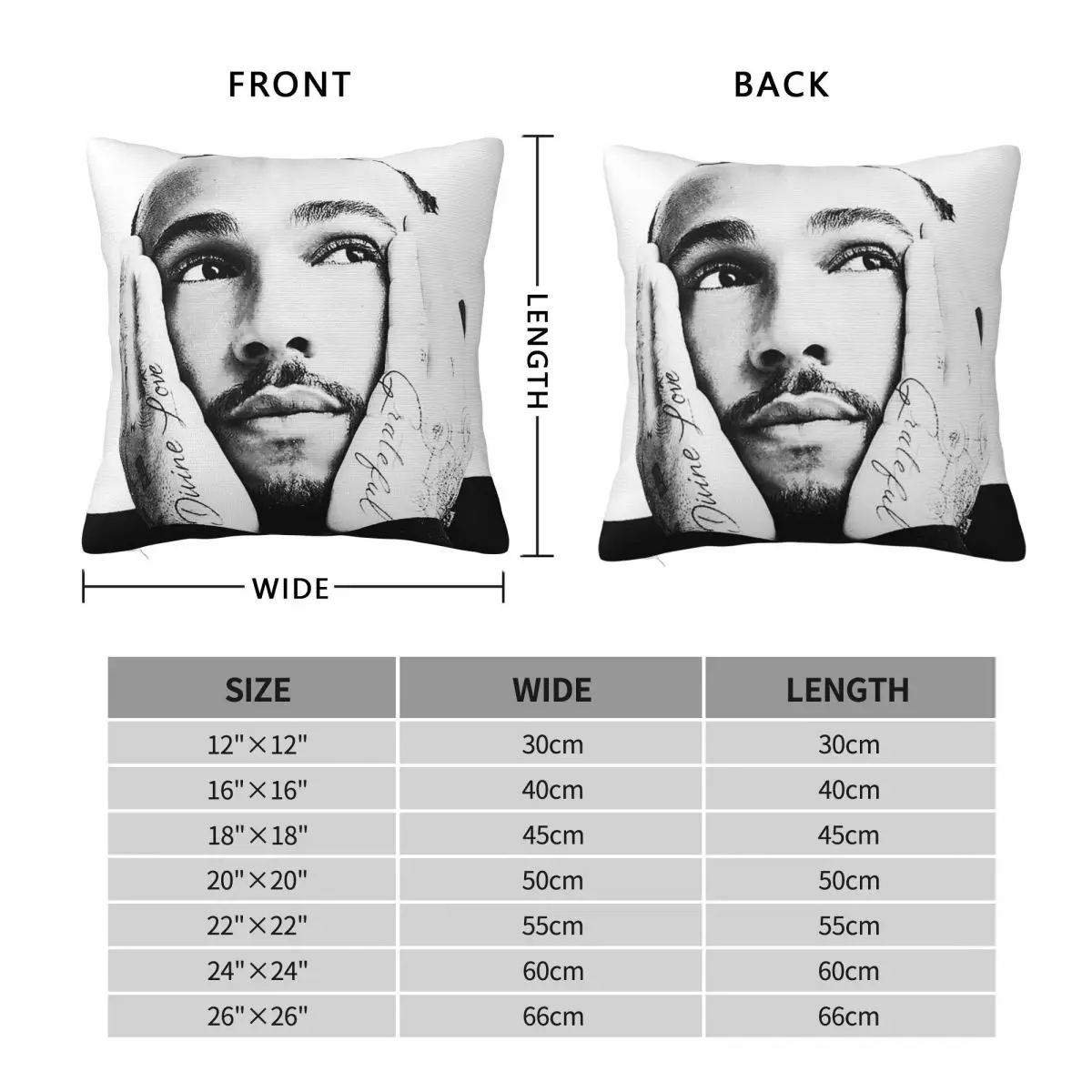 F1 Lewis Hamilton 44 Pillowcase Polyester Linen Velvet Pattern Zip Decor Pillow Case Sofa Cushion Case Wholesale