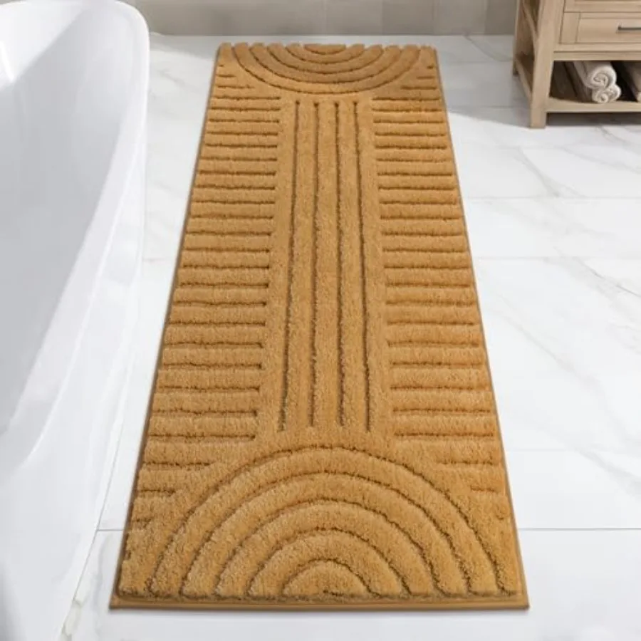 

Super Soft Bathroom Runner Rugs 24"60" Non Slip Boho Bathroom Mats Microfiber Absorbent Carpet for Bath Room Machine Washable S