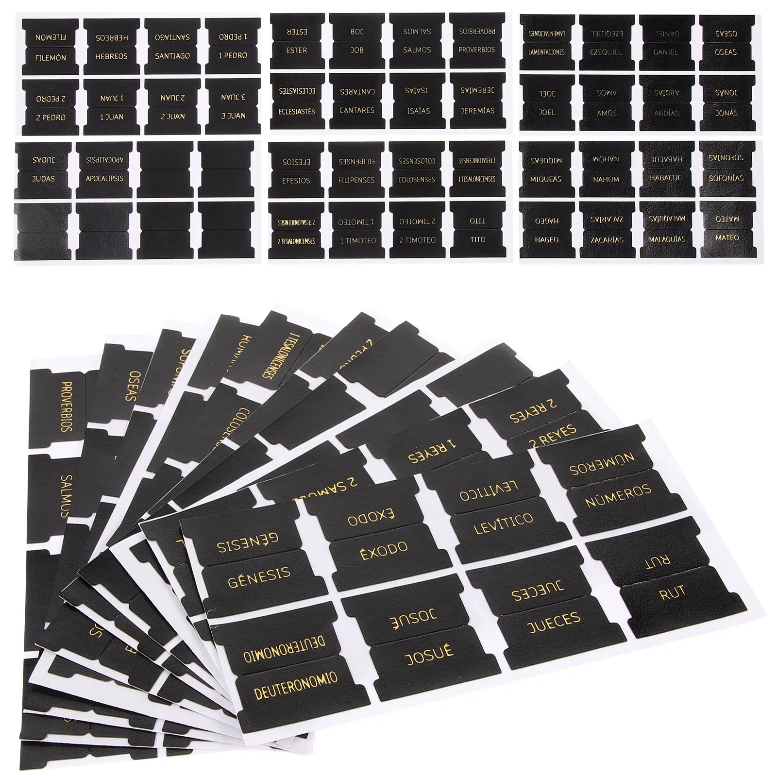

80 Pcs Bible Tabs Black 66 Index Bookmarks 14 Blank Diy Study Tabs for Men Women Boys Student Supplies