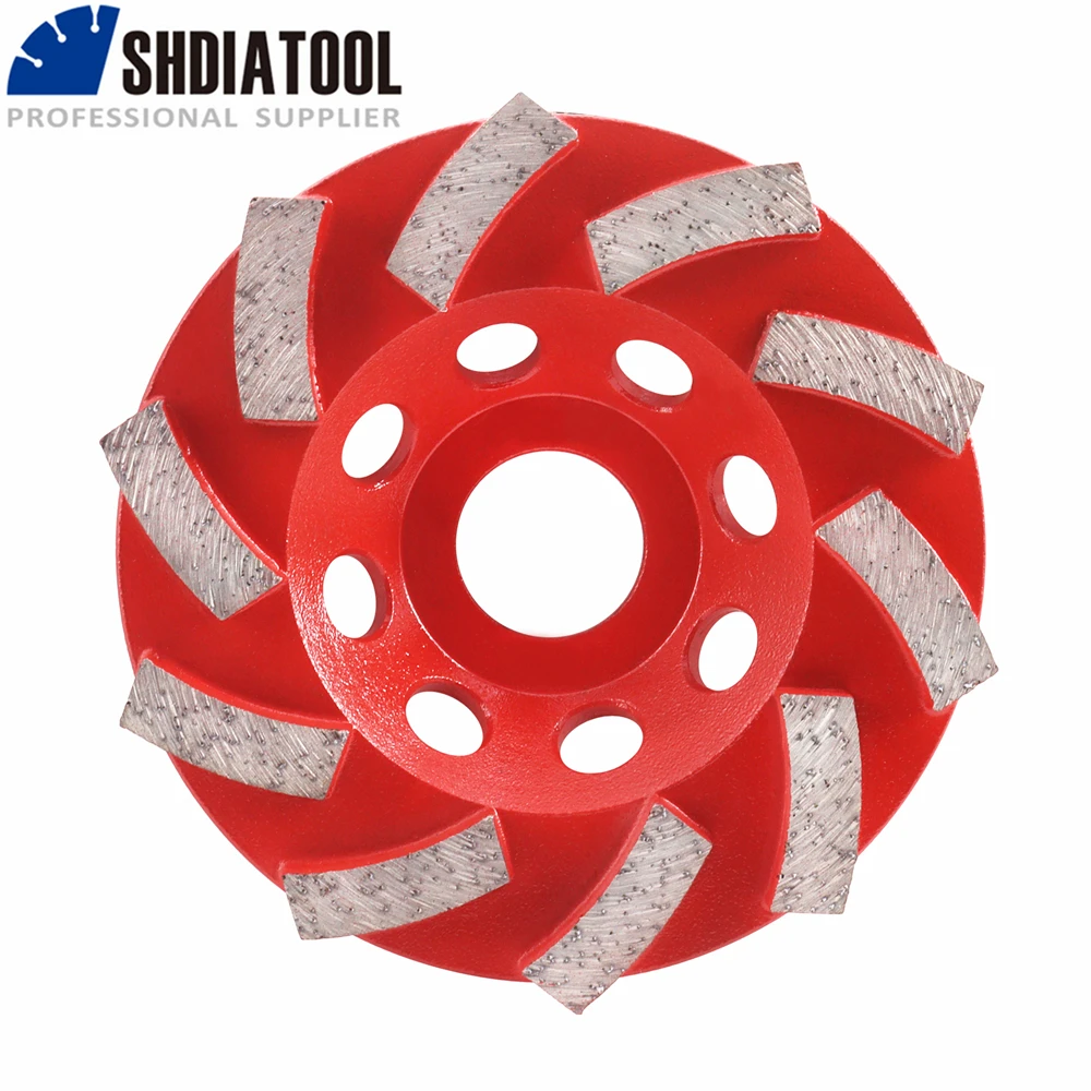 

SHDIATOOL 1pc 4inch Diamond Grinding Cup Wheel Polishing Concrete Granite Brick Stone Grinding Disc Dia100mm Segmented 5mm