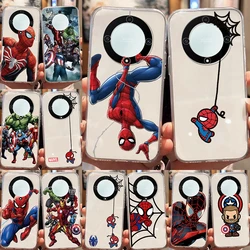 For Honor X6 X6 X8 X6a X7a X8a X9a X6b X8b X9b Magic 5 6 Lite  50 Lite Huawei Mate 20 Pro Marvel Spider Man Clear Phone Case