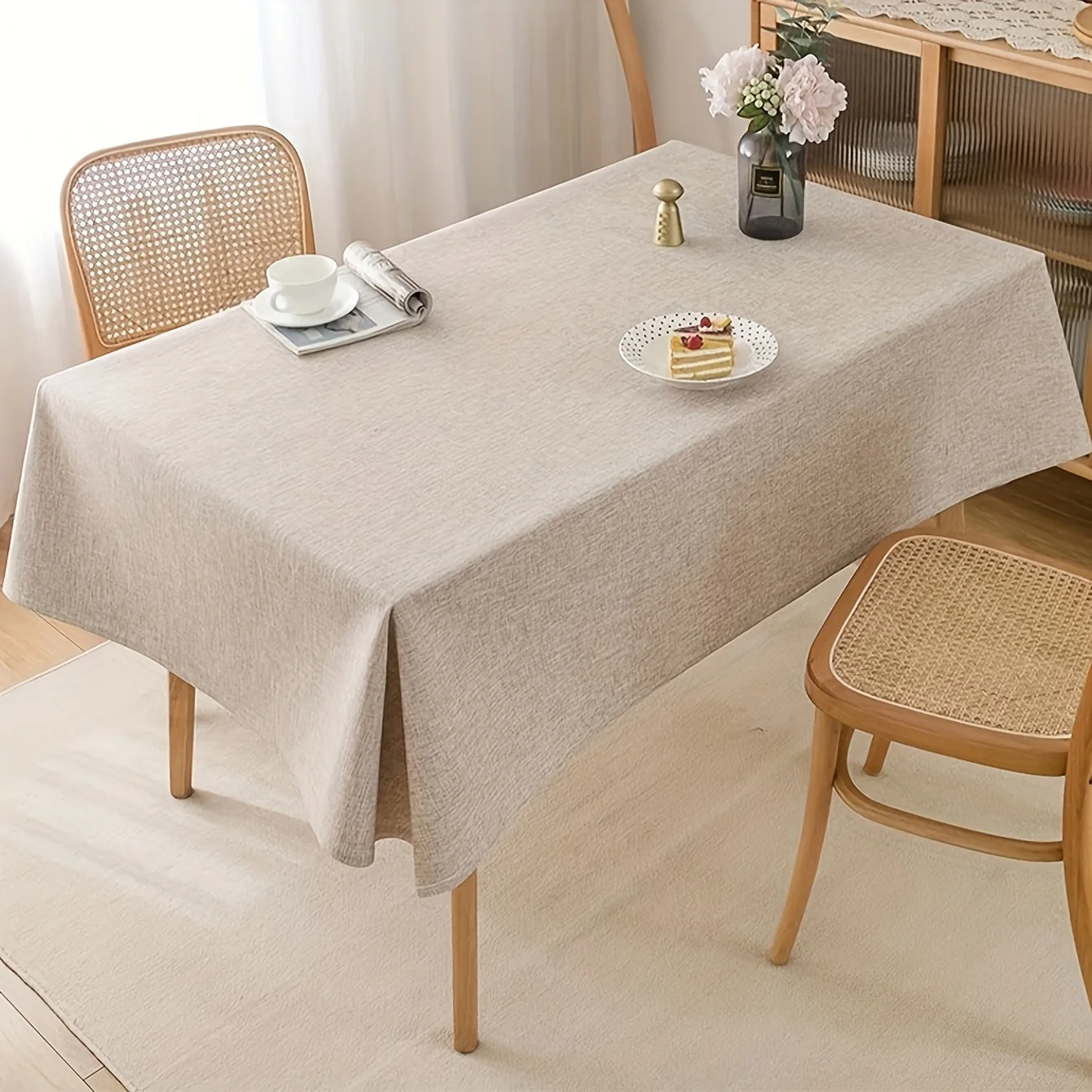 Exclusive new thick-textured high-quality tablecloth available nationwide. Super heavy-duty solid color tablecloth.