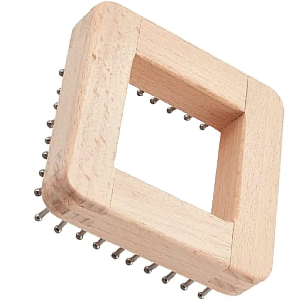 

Деревянный квадратный вязальный станок для начинающих взрослых: набор для изготовления шапок, шарфов, свитеров, инструмент для рукоделия, ткачество своими руками, вязальная доска DIY