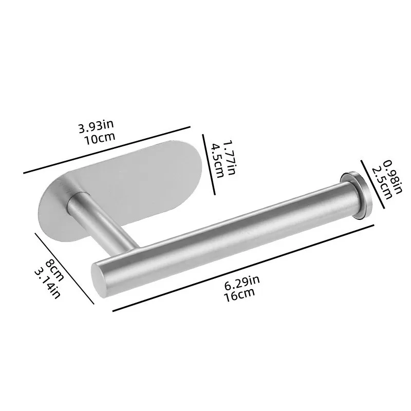 

Самоклеящийся держатель для туалетной бумаги для ванной комнаты без сверления SUS 304, настенный держатель для туалетной бумаги из нержавеющей стали