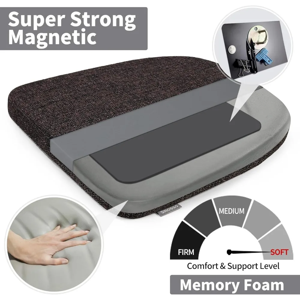 Memory Foam Chair Cushions, 4 Pcs, Modern Interwoven Style for Stackable Metal Chairs