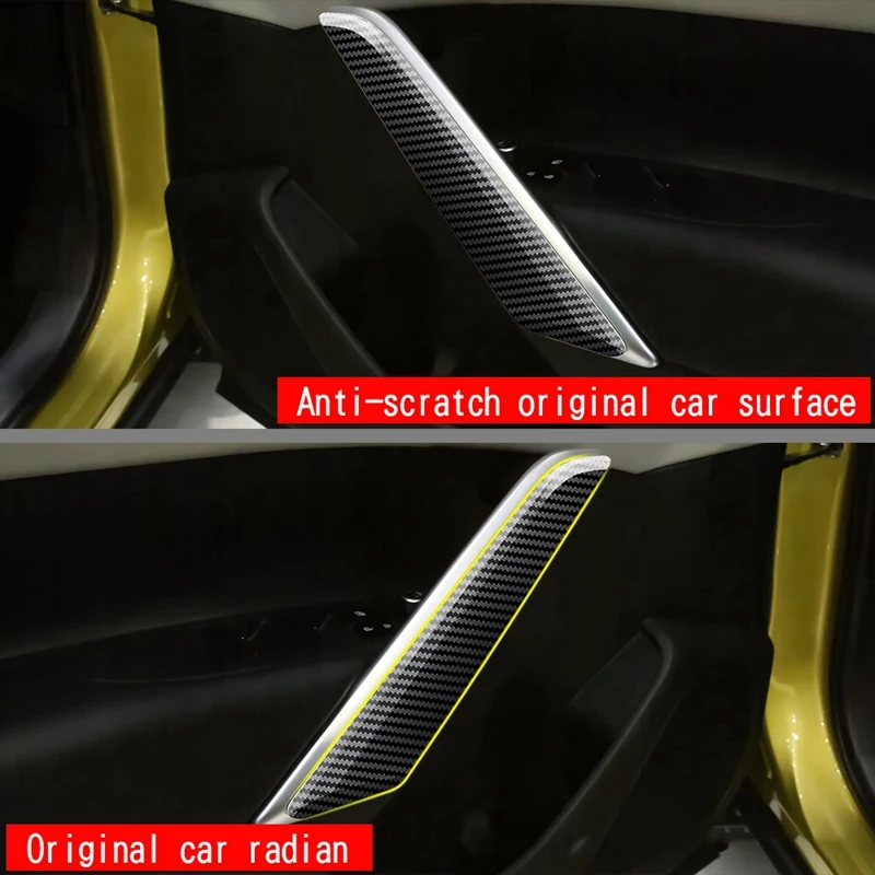 2Pcs Car Inner Door Handle Trim Pull Grab Panel Handle Cover For Toyota Corolla Cross 2021 2022 RHD