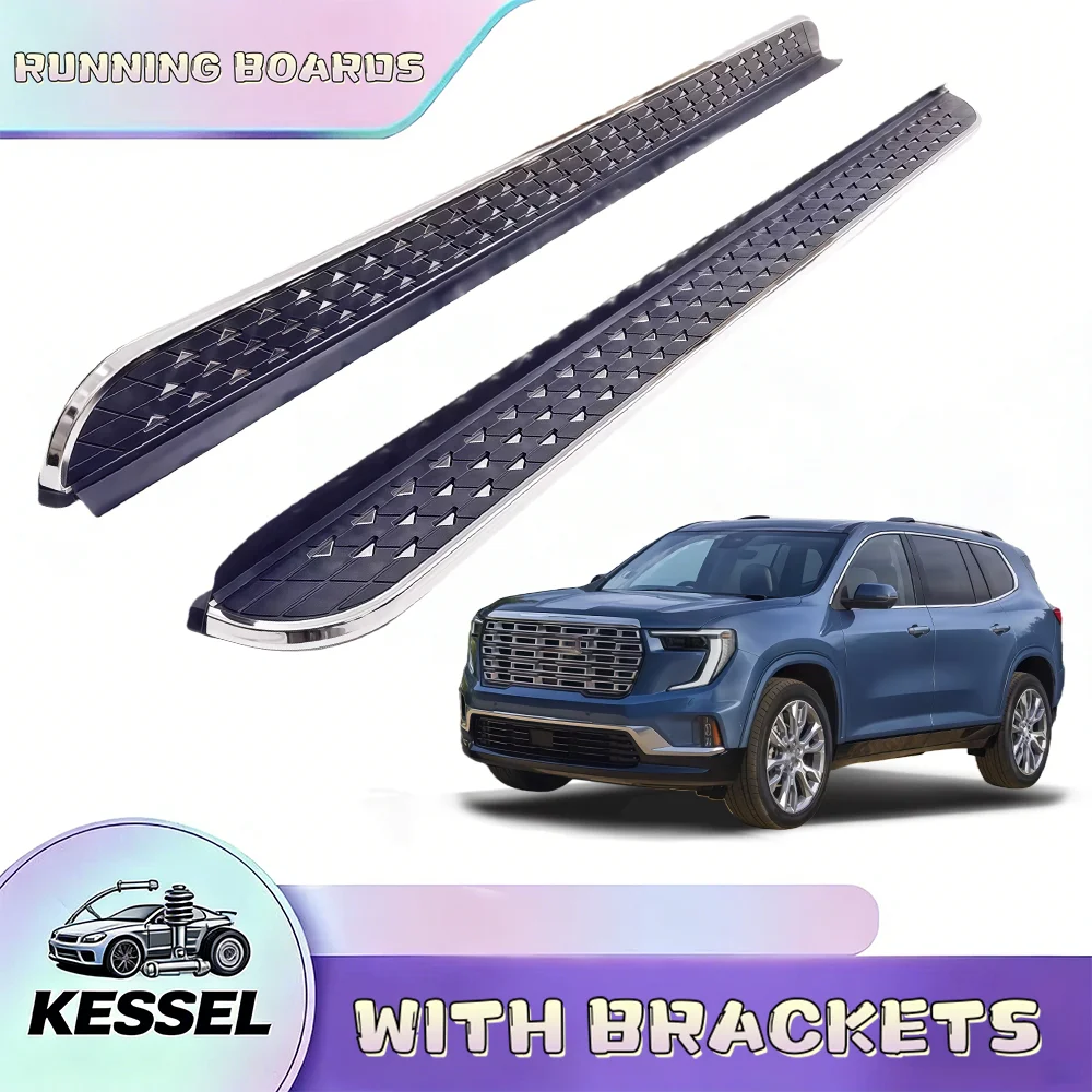 

2Pcs Running Board Side Steps Compatible with GMC Acadia 2024 2025 2026, Step Pedal Door Fixed Nerf Bars, with Brackets