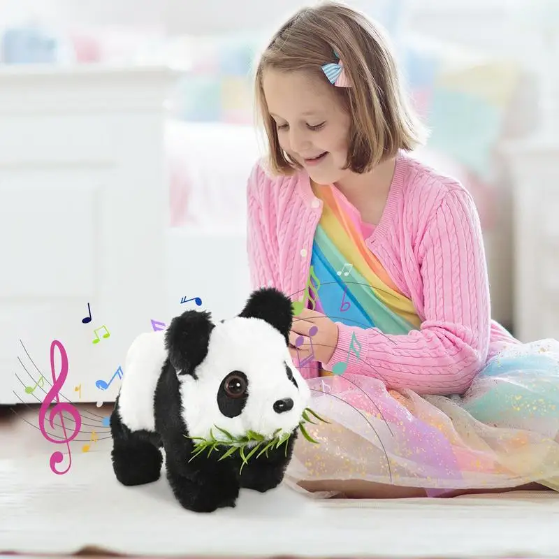 Electric Plush Pandas Realistic Panda Toys With Sounds Movements Panda Toy Dancing Panda Plush Interactive Toy For Children Home