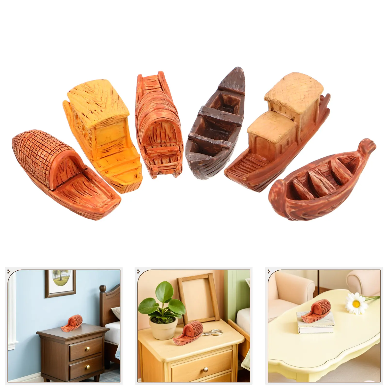 

30Pcs Miniature Boat Vintage Resin Sailboat Set Creative Ocean Beach Micro Landscape Home Office Shelf Desk Lake Scene Ornament