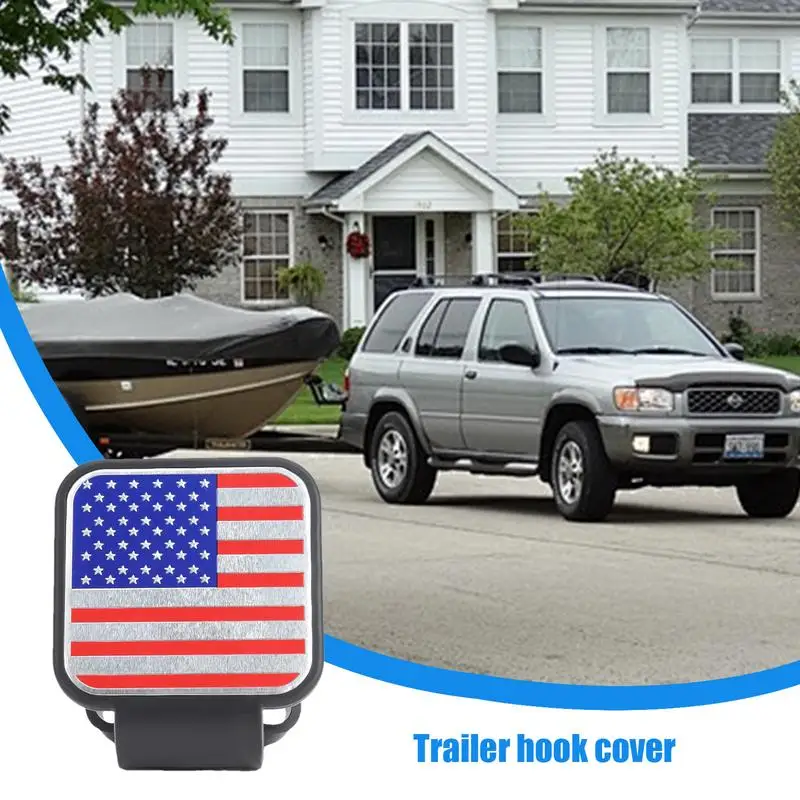 Tow Hitch Covers American Flag 2 Inch Hitch Cover American Flag Rustproof Plug Insert Trailer Hitch Cover Receiver Tube Cover