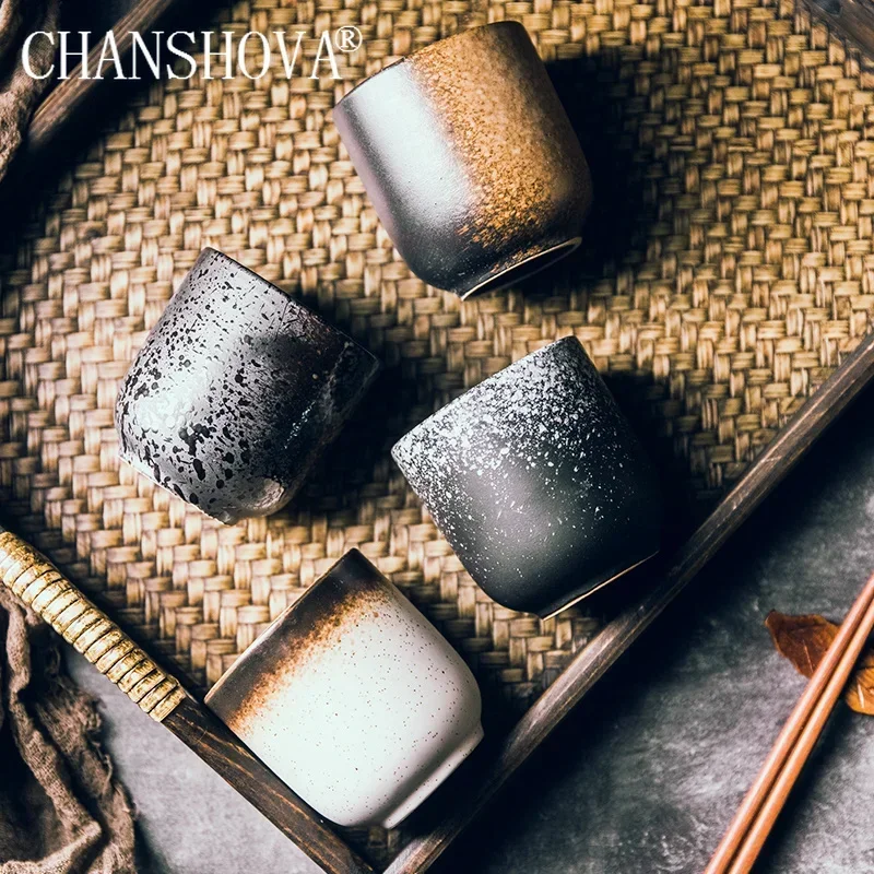 CHANSHOVA-Chinese Retro Style, Handmade, China Porcelain Coffee Cups, Ceramic Teacup, Milk Mug, T046, 150ml, 200ml