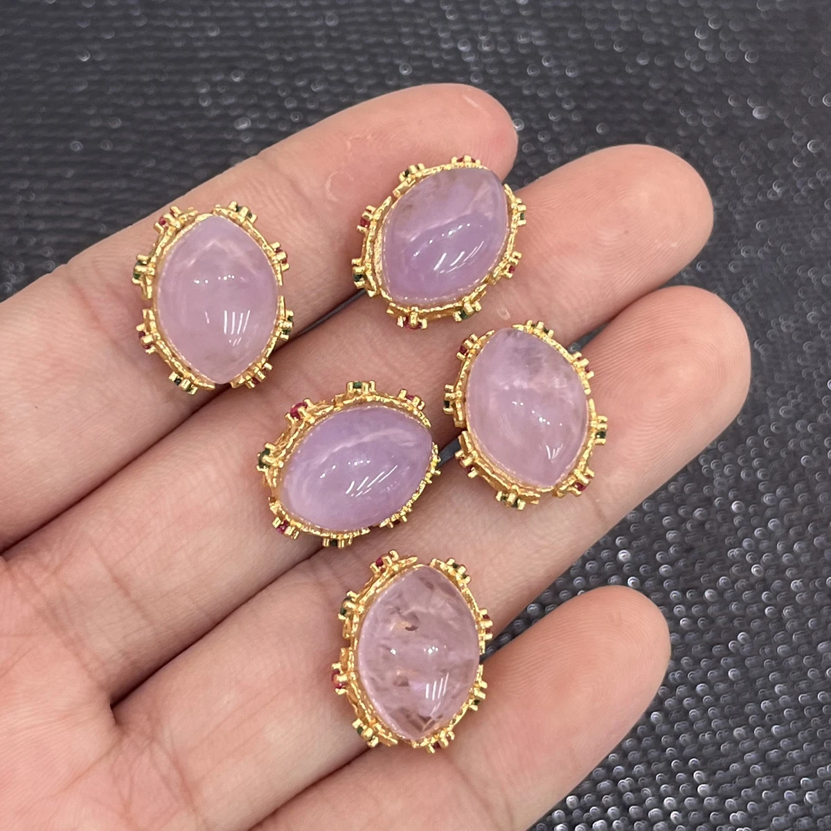 2 teile/satz 14x16mm Natürliche Kristall Amethyst Halbzeuge Perlen für Schmuck Machen Liefert DIY Halskette Zubehör Dekorationen