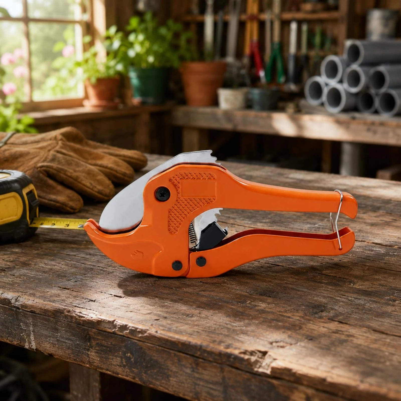 PVC Pipe Cutter Spring-Loaded Opening PPR Pipe Cutter Hand Tool Scissor Design Manual