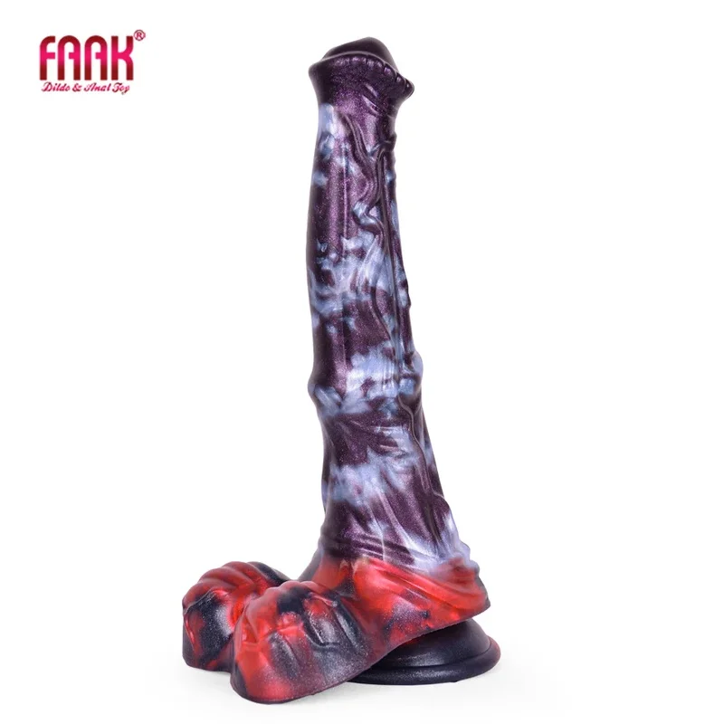 Faak silicone horse dildo with sucker fantasy animal penis sex toy for women clitoris massage stimulate female masturbator anal