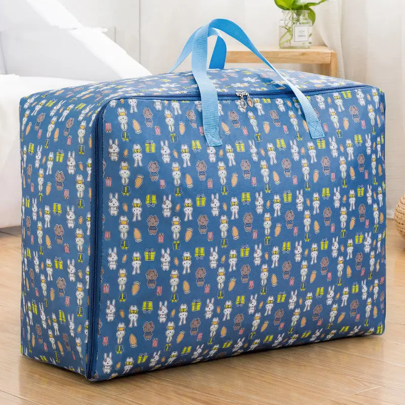 Pop Thicken Oxford Cloth Storage Bag Clothes Storage Bag Quilt Organizer Bag Zip Lock Bags Hanging Organizer Toys Organizer