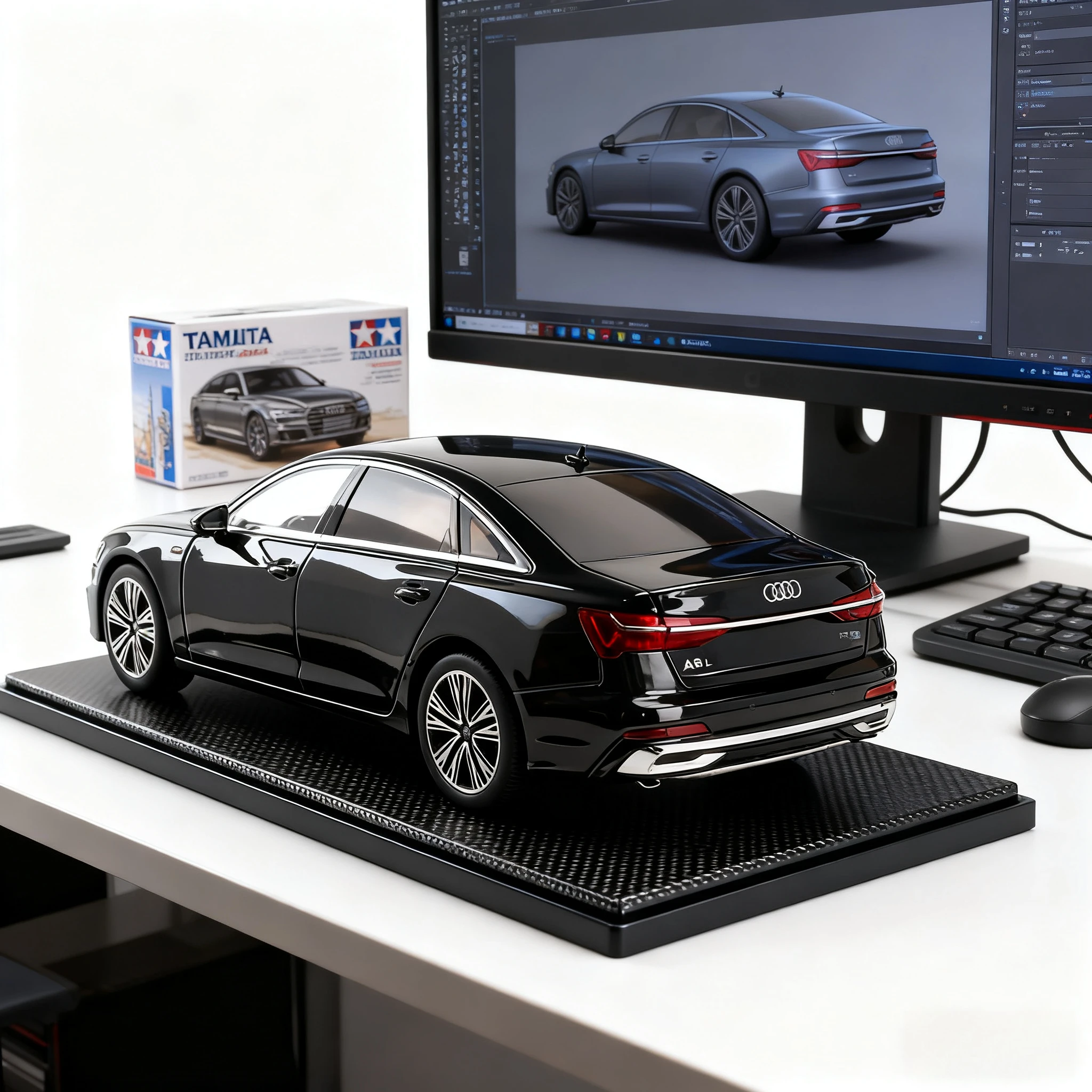 1/18 AUDI A6 Alloy Car Model Diecast & Toy Vehicles Metal Car Model High Simulation Sound and Light Collection Children Toy Gift