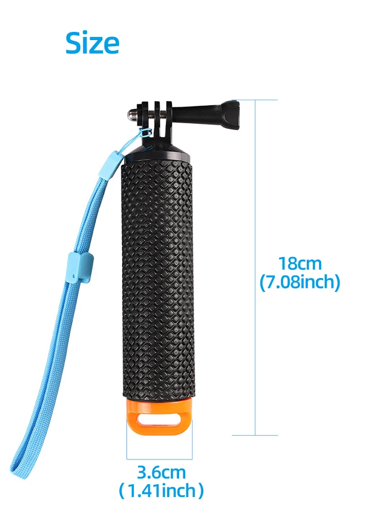 Floating Hand Grip Waterproof Handle Selfie Stick for GoPro Hero 13 12 11 10 9 8 7 5 Insta360 SJCAM AKASO DJI OSMO Action Camera