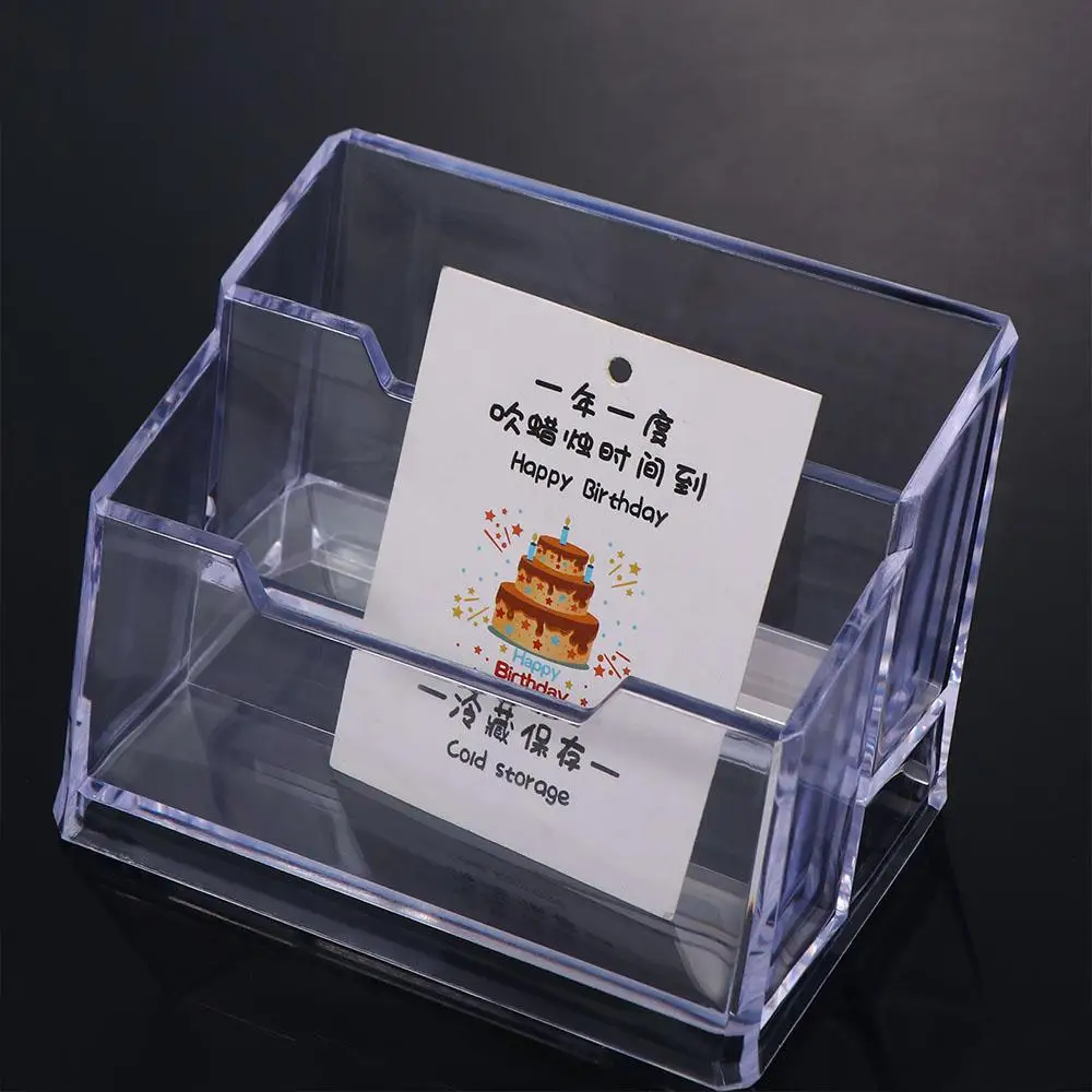 Holder Office Supplies Acrylic Storage Rack Home Name Card Rack Card Display Shelf Cards Display Stand Business Card Container