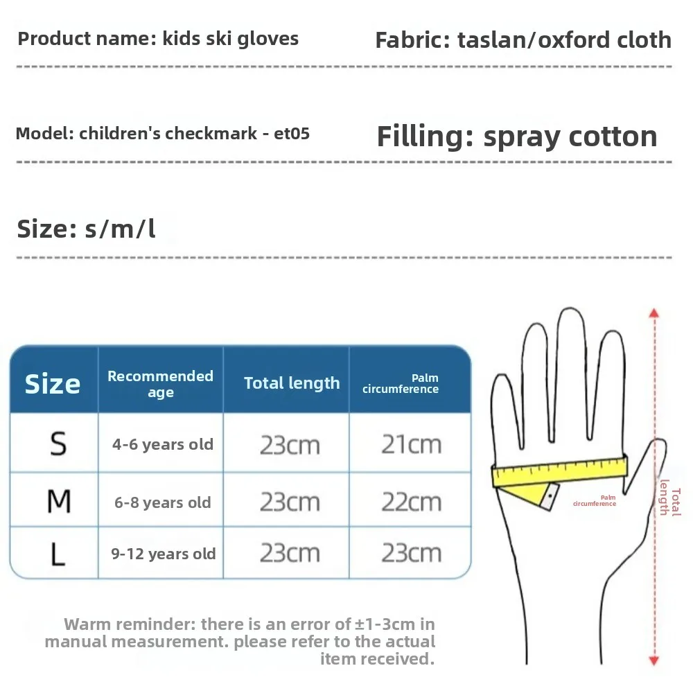 Nuovi guanti invernali impermeabili con impugnatura antiscivolo Guanti da snowboard antivento Guanti caldi addensati traspiranti per ragazze dei ragazzi