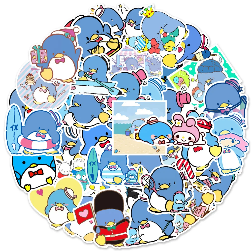 10/30/50pcs Sanrio Anime TuxedoSam Stickers for Luggage Guitar Laptop Phone Cute Cartoon Graffiti Sticker Decals Kids Party Gift