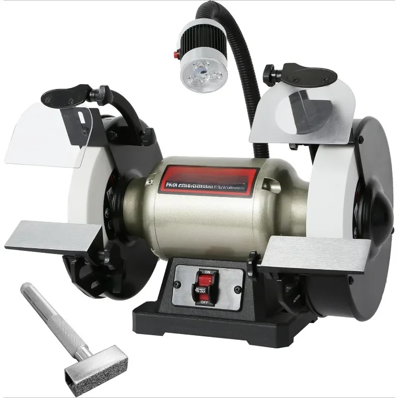 2025 hot sale BUCKTOOL 8 Inch 3/4 Low-Speed Bench Grinder fit CBN Wheel Professional Wobble-free Wheel Grinder TDS-200C4HL