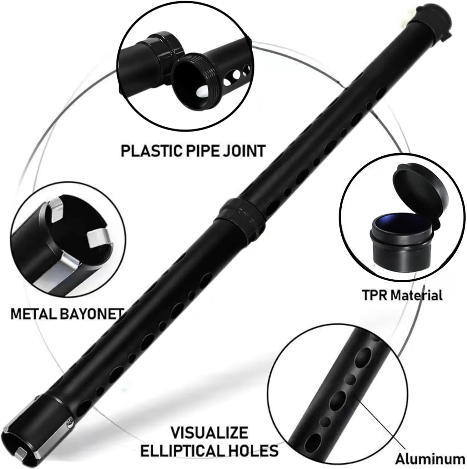 New Golf Aluminum Ball Pickup Tube Easy Assembly Disassembly Golf Ball Retriever Accessories