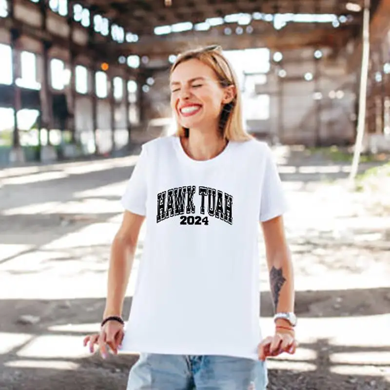 MEN WOMENS TEE TSHIRT UNISEX HAWK TUAH GIRL FUN GIFT FAN COWGIRL PARTY STAR NEW