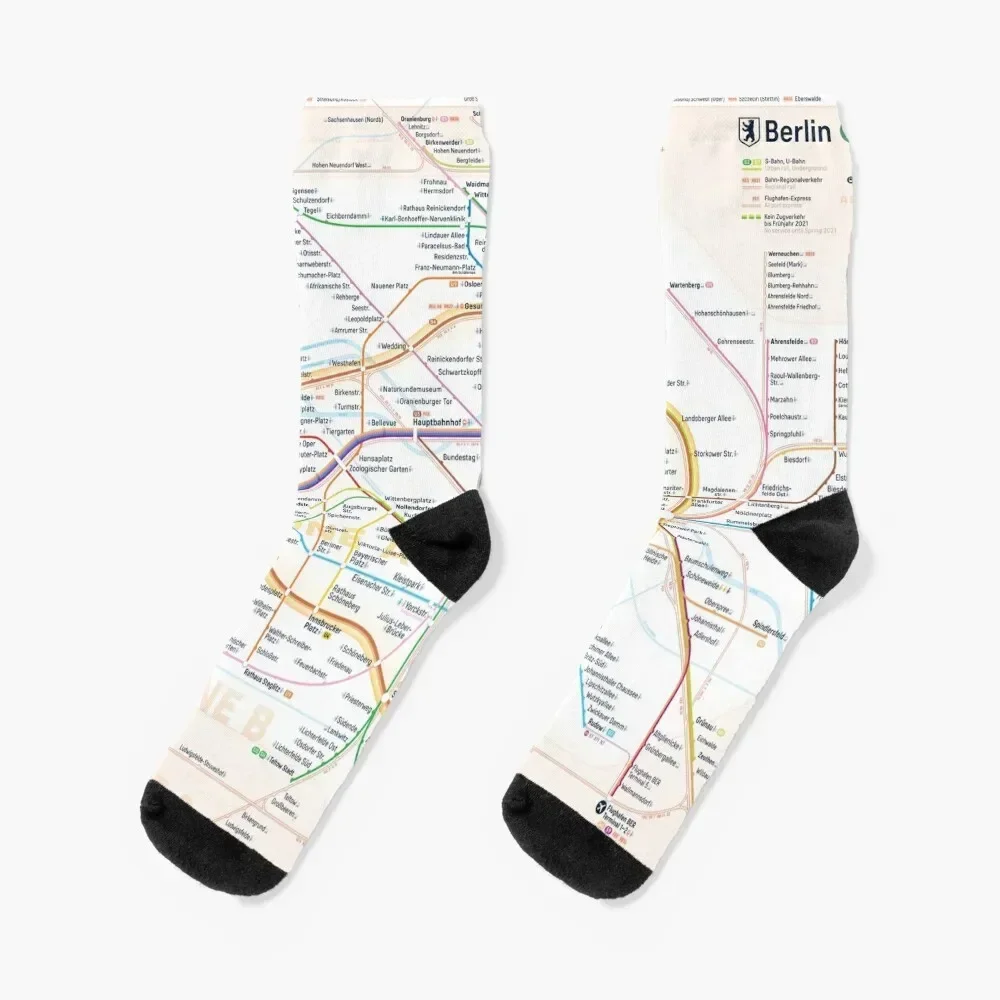 New Berlin Public Transport Map Socks hiking tennis Men's Wholesale Socks Girl Men's