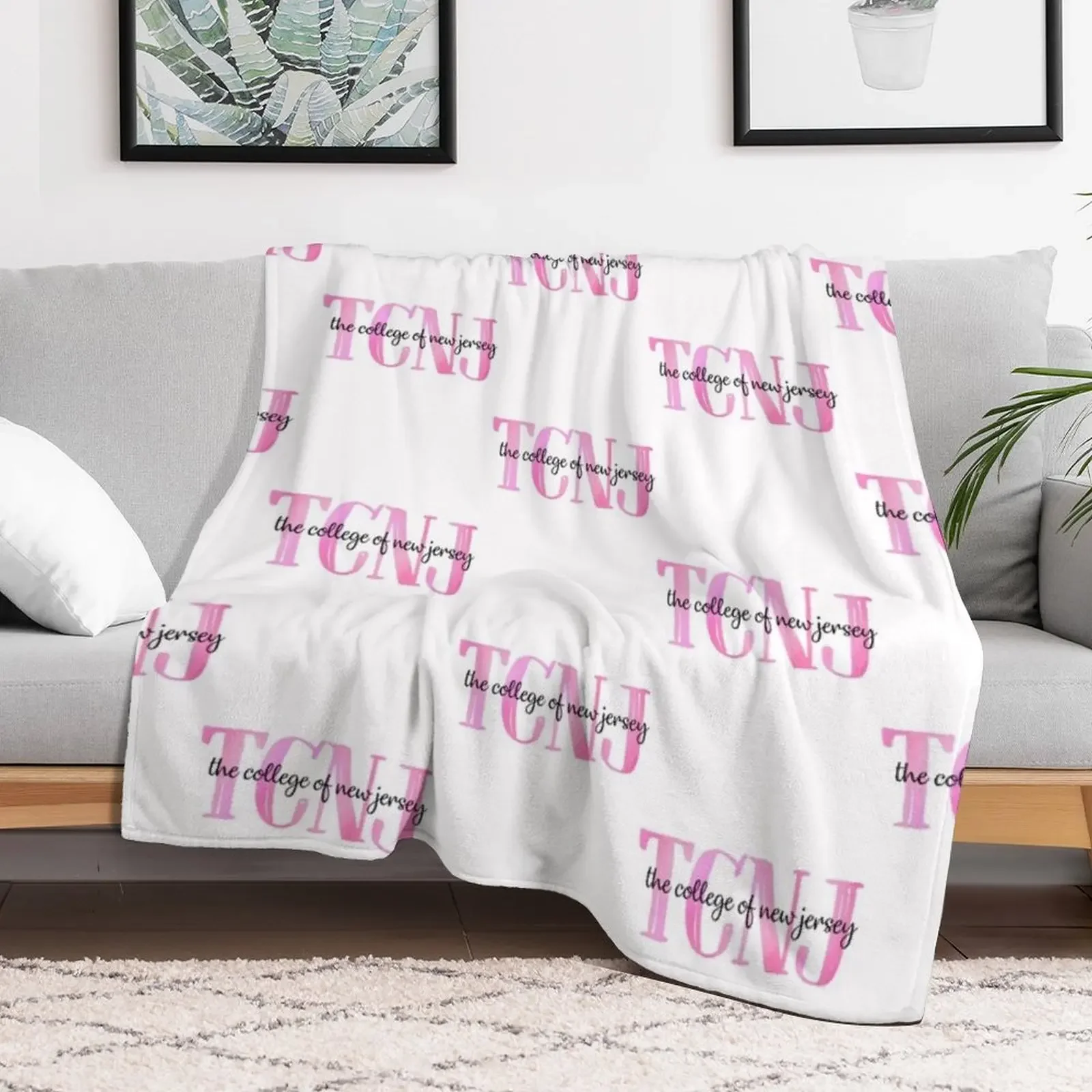 New TCNJ Throw Blanket All Season Soft Lightweight Blanket for Home