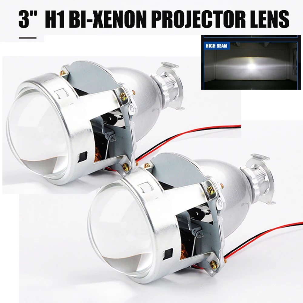 

LED 3 inch Bi-xenon HID Projector Lenses Headlight H4 H7 Tuning h1 LED Lens Lamp Headlamp Car Styling Lights Auto Accessories