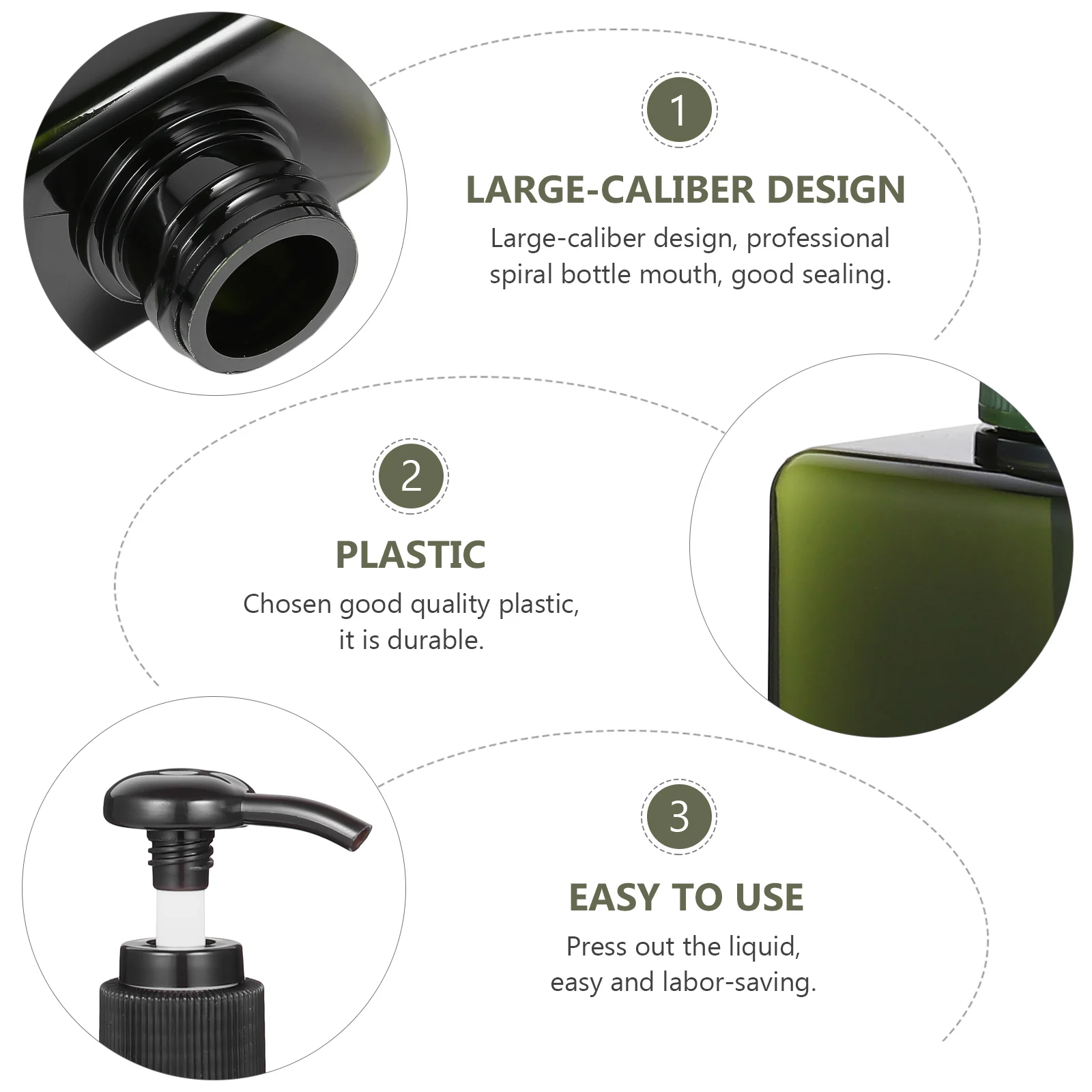 

4pcs Empty Lotion Bottles Shampoo Pump Body Wash Dispenser Travel Refillable Reusable Plastic Container Leakproof Seal Simple