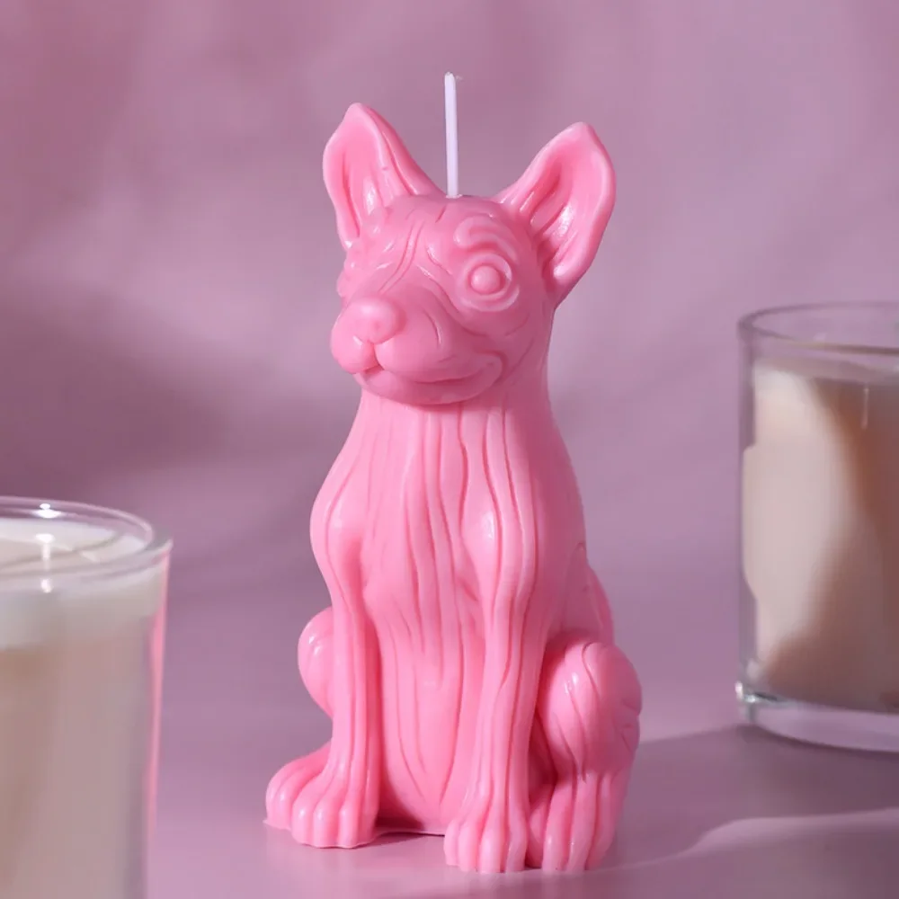 Creative French Bulldog Silicone Candle Mold 3D Animal Puppy Soap Crystal Plaster Mould Chocolate Drink Ice Making Set Pet Gifts