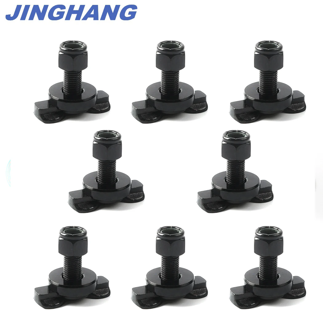 8 Pcs L-Track Double Lug Threaded Stud Nut Fitting Tie Down| Used with L Track R