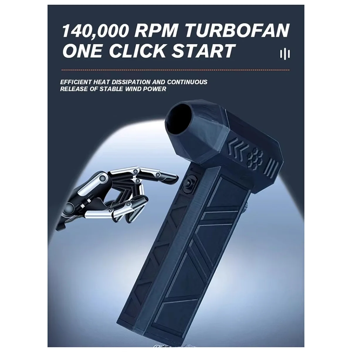 

Y31A 140000RPM X7 Air Blower Wind Speeds 53m/S Vacuum Cleaner Fan Electric Turbo Blower Blowing Dust Dryer