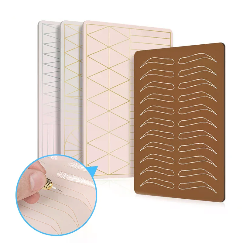 

1 шт. силиконовые пустые принадлежности для татуажа бровей и бровей, принадлежности для перманентного макияжа, микроблейдинг, тренировочный инструмент для татуировки кожи, инструмент для начинающих