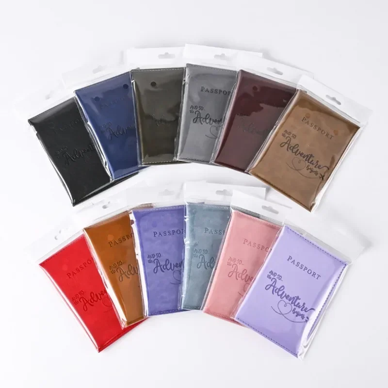 Lover Couple Passport Cover Simple Plane Women Men Travel Wedding Passport Cover Holder Fashion Luggage Tags Wedding Gift