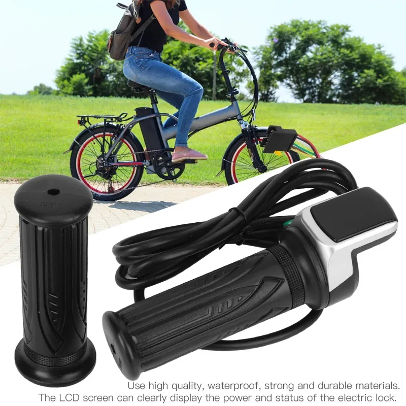 LCD Electric  Throttle Grip LCD Electric Quantity Display with Switch  Speed Governing Throttle Grip 6 Cores