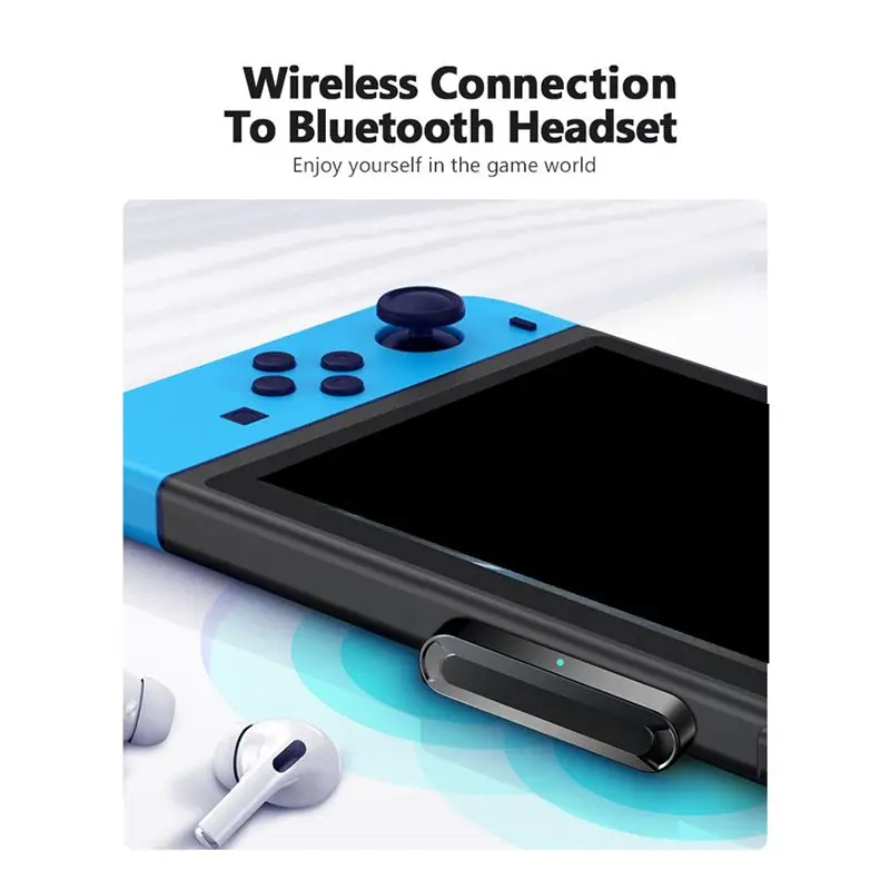 A31T Audio Bluetooth Transmitter USB-C to USB-A Adapter for Switch for PS4 Computer TV Black