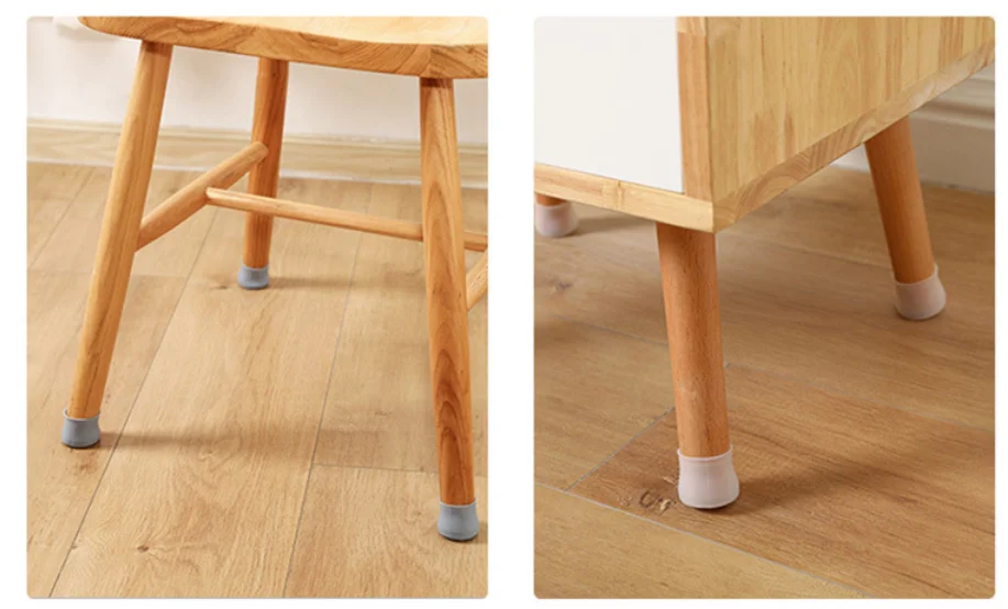 20 Stück Silikon Stuhl Bein abdeckung rutsch feste Möbel Fuß kappen Lärm reduzieren Schreibtisch Tisch Fuß schutz Pad sicher Matte für Wohnkultur – Detail 11