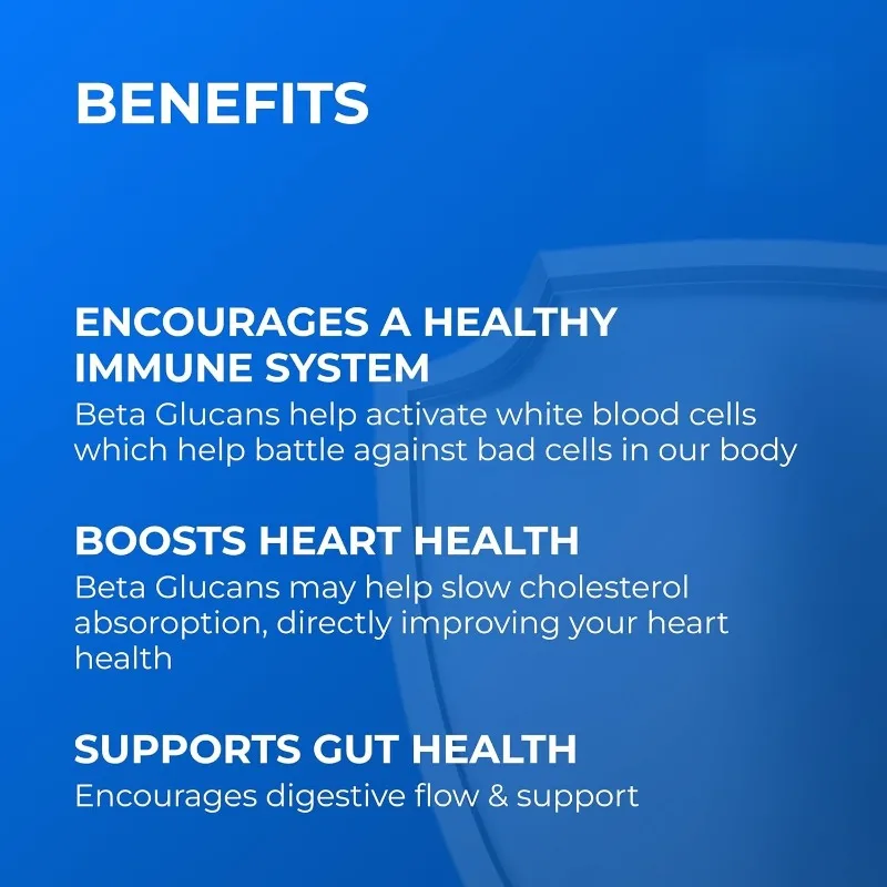 Pure Β - Glucan Capsules - Immune Support Supplement Digestive Health 60 Capsules