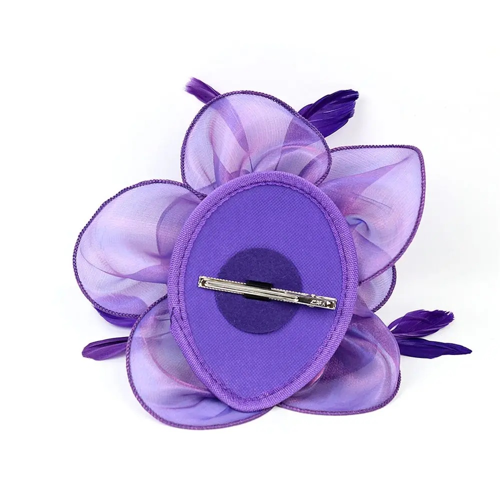 Fascinators Top Hat Flower Mesh Headband Wedding Cocktail Tea Party Fascinator Hats Feather Flower Headband Headwear