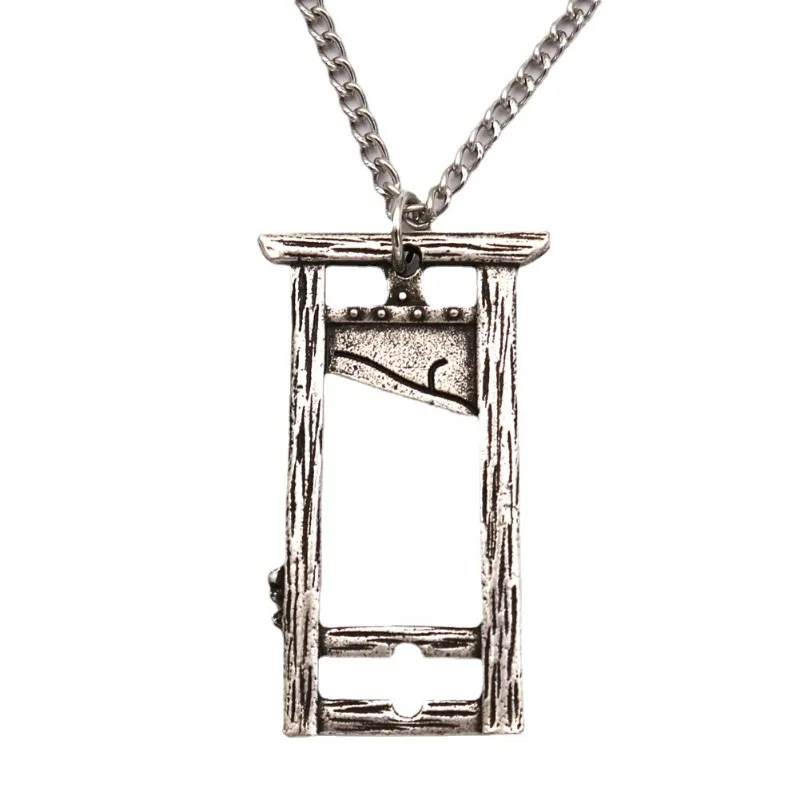 Stainless Steel Neck Chain Jewelry Guillotine Necklace Knife Goth Rock Pendant Chopping Axe Sweater Necklace Chains Jewelry