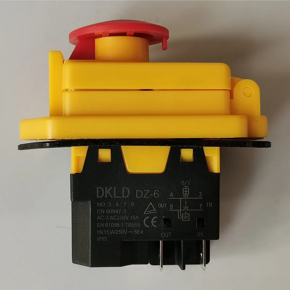 Imagem -03 - Interruptor de Botão Impermeável da Parada da Emergência Dz6 ca 250v 15a Pinos Pinos Iec 609473 en 610581