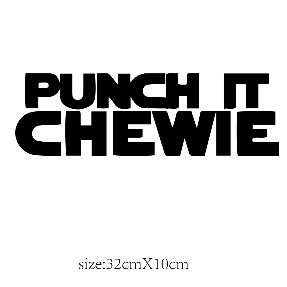 1pc punch it chewie car Stickers On The Car For Rearview Mirror Car Body Window Auto Decoration Car Styling Stickers