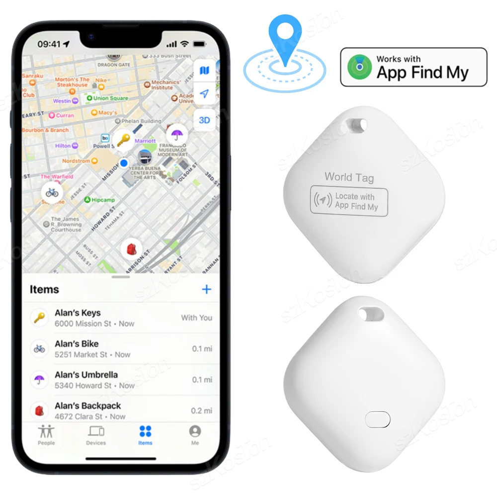 GPS Smart Tracker Bluetooth-compatible Only For IOS System Find My APP Anti Lose Reminder Device Replacement Locator MFI