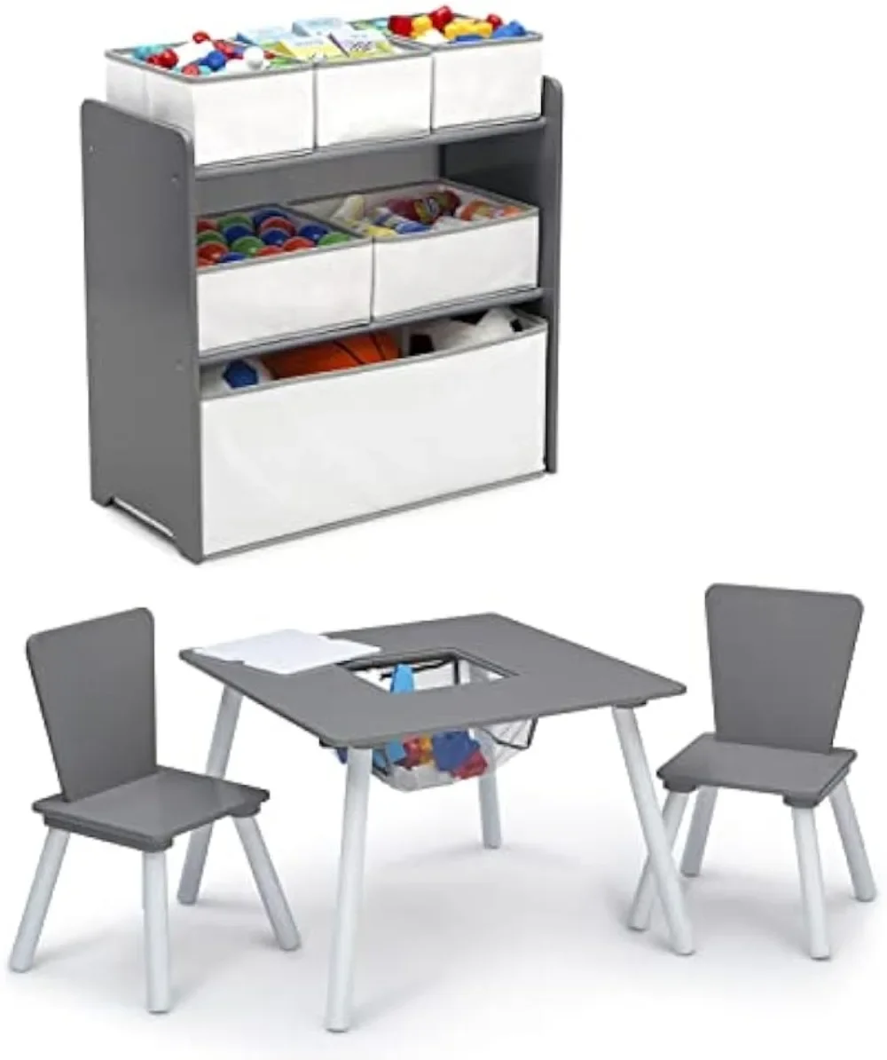 Criança Playroom Set, cinza, branco, 4 pcs