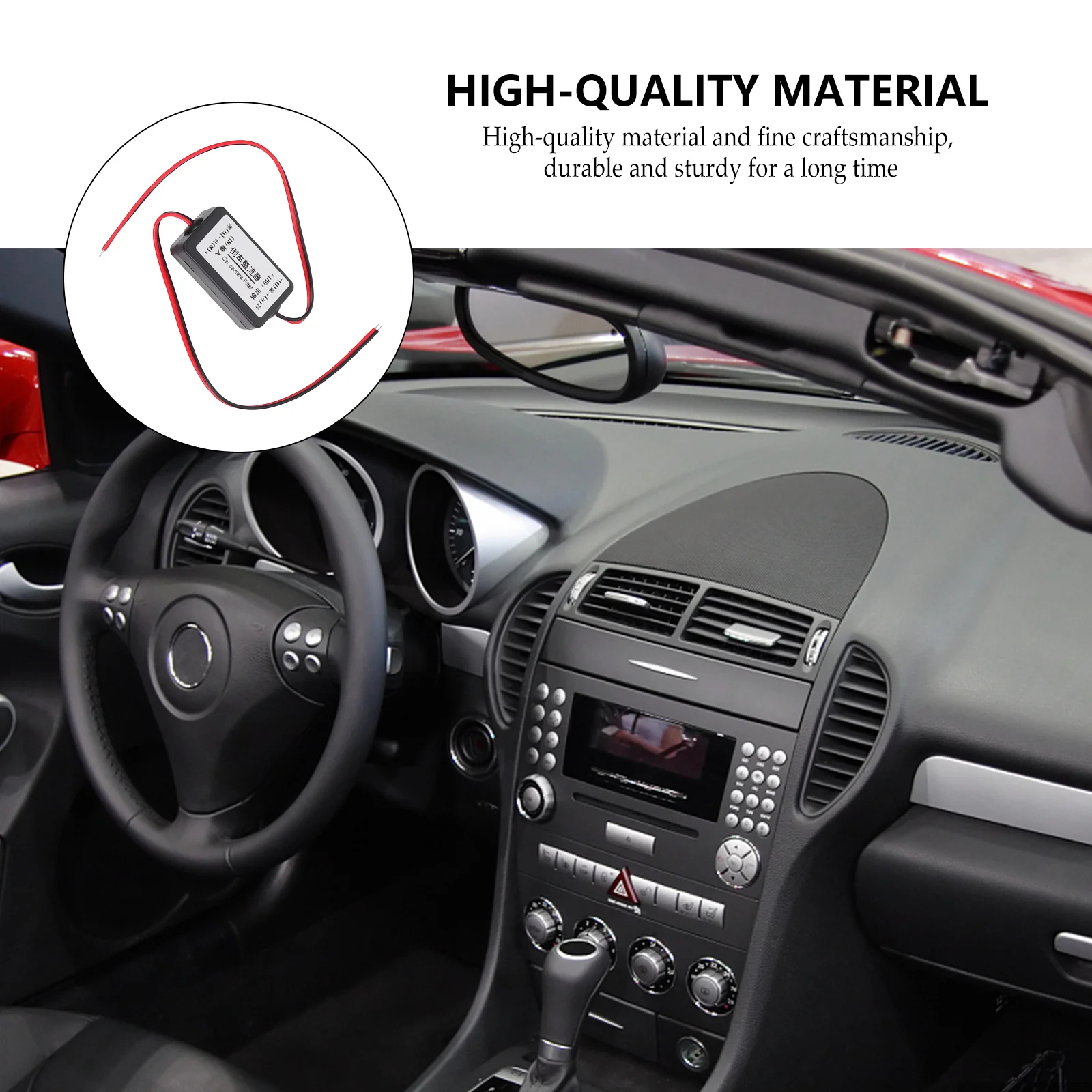 12V DC 전원 릴레이 커패시터 자동차 후방 카메라 필터 정류기 차량 후방 보기 안정화 모듈 트럭용