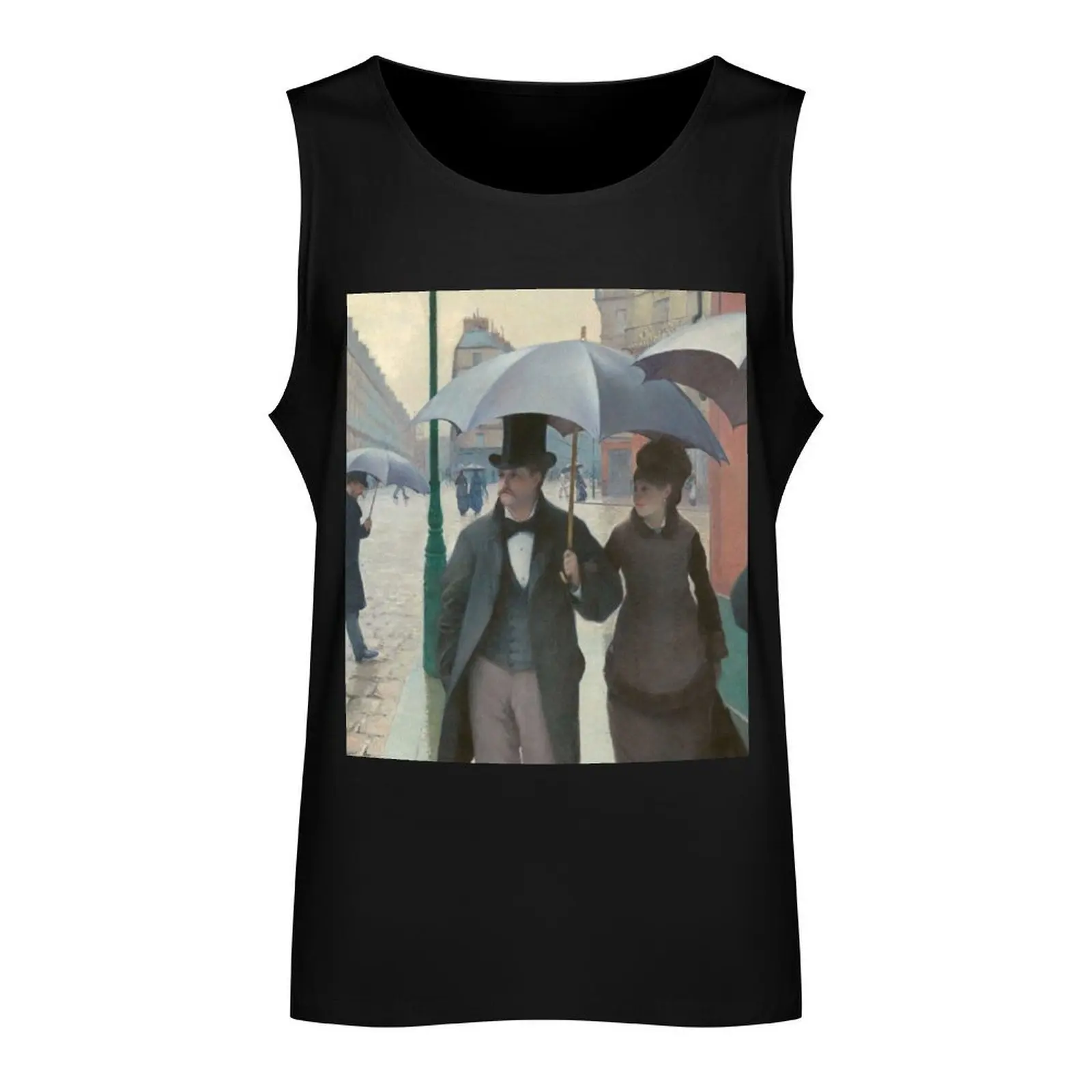 Paris Street; Rainy Day - (Rue de Paris, temps de pluie) - Caillebotte Tank Top gym wear men sports clothes for men T-shirt man