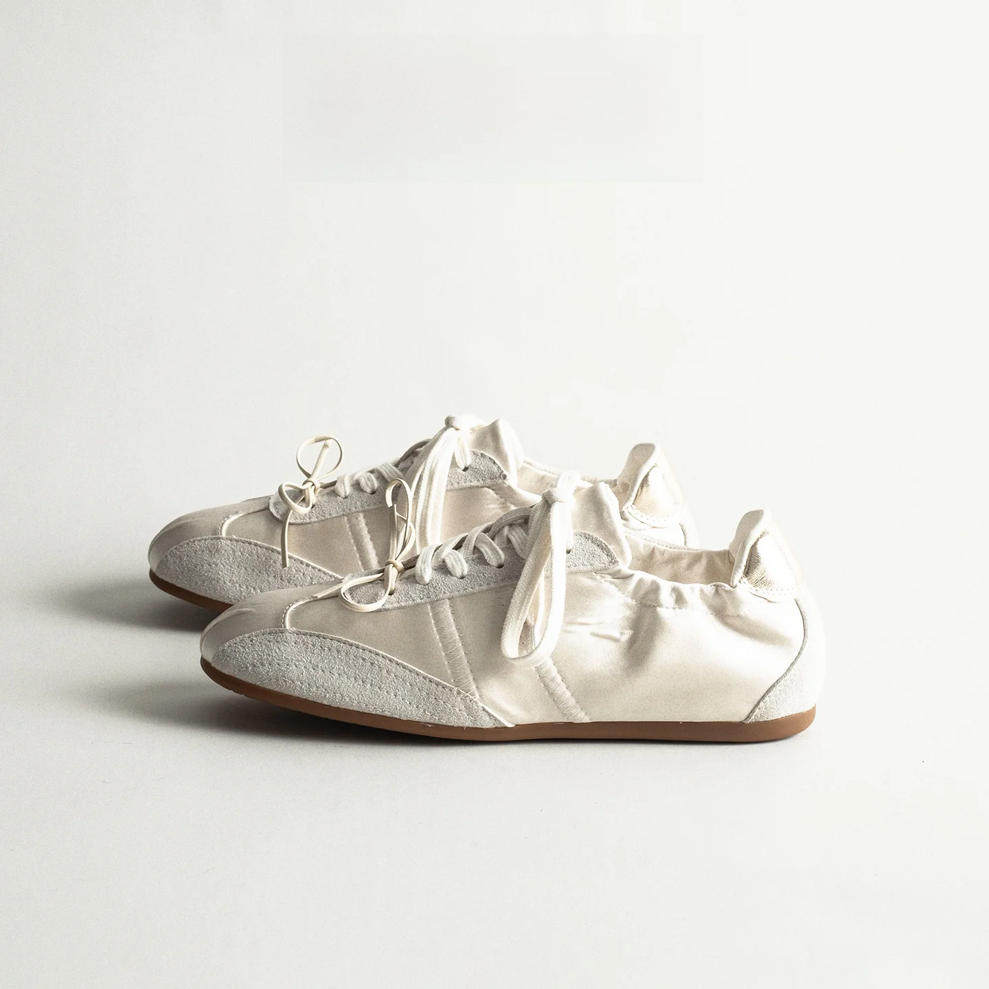 

Genuine Leather Ballet Deux Shoes Women's Flat Bottom Casual Versatile Sports AGAN Shoe Spring 2026 New Knot
