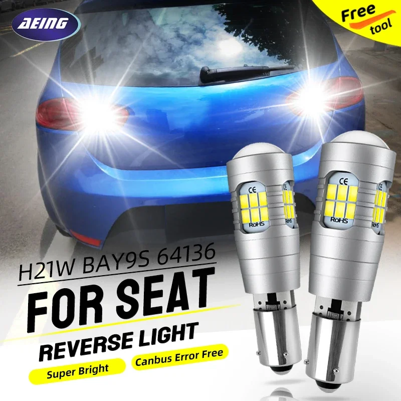 

2pcs H21W LED Reverse Backup Signal Lights Blubs BAY9S 64136 Canbus Error Free For Seat Leon MK4 5F1 Leon SC 5F5 ST 5F8